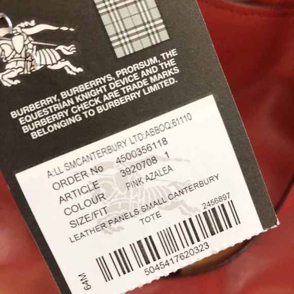 New Burberry Pink Azalea Small Canterbury Leather - Picture 4 of 8